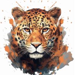 DTF Bügelbild K11 - Tigerlilly EP - Leopard (ca. 20 x 19cm)