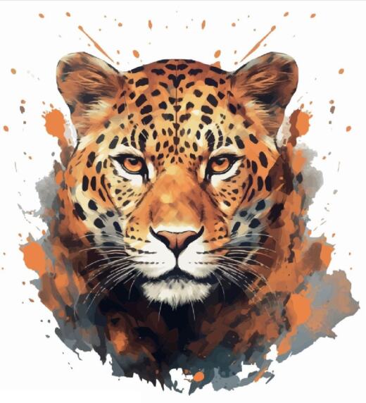 DTF Bügelbild K11 - Tigerlilly EP - Leopard (ca. 20 x 19cm)
