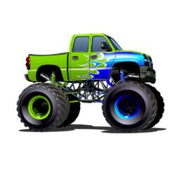 DTF Bügelbild L4 - Tigerlilly EP - Monster Truck (ca. 12 x 18,5cm)