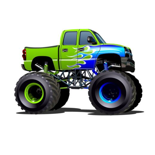 DTF Bügelbild L4 - Tigerlilly EP - Monster Truck (ca. 12 x 18,5cm)