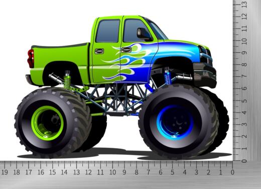 DTF Bügelbild L4 - Tigerlilly EP - Monster Truck (ca. 12 x 18,5cm)