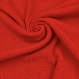 Bio Woll-Rippbündchen (schmal) - rot
