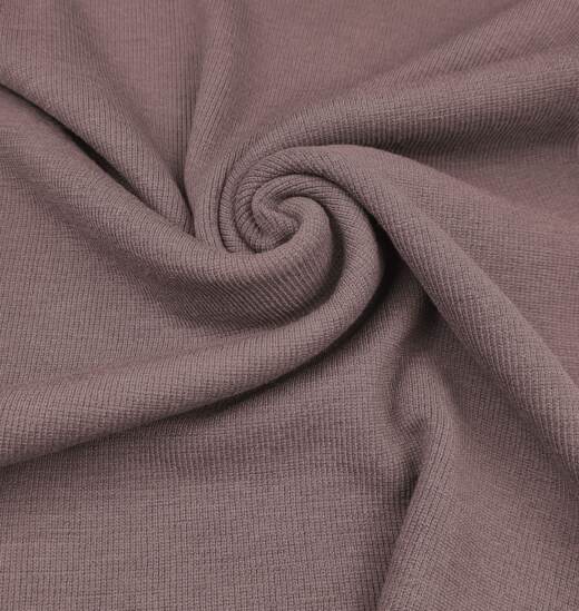 Bio Woll-Rippbündchen (schmal) - dark lavender (ehemals taupe)