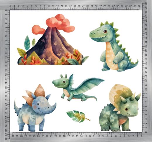 DTF Bügelbilder X4 - Tigerlilly EP - Urzeit (ca. 28 x 30cm)