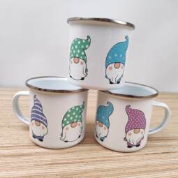 Ein Emaillebecher 300ml - Tigerlilly EP - Wichtelbande pastell
