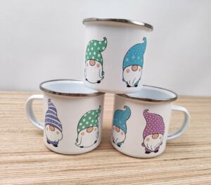 Ein Emaillebecher 300ml - Tigerlilly EP - Wichtelbande pastell