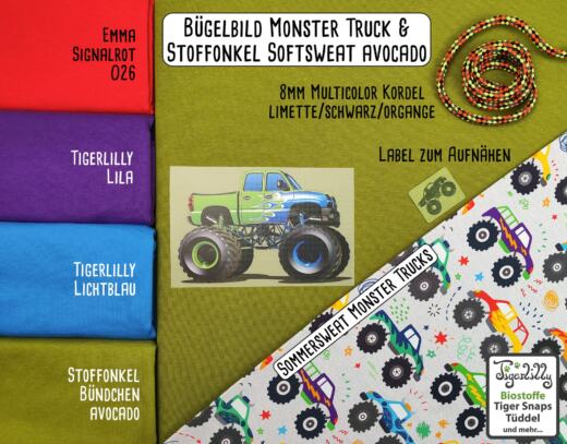 DTF Bügelbild L4 - Tigerlilly EP - Monster Truck (ca. 12 x 18,5cm)