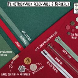 Bio Feinstrickwalk (Merino) - bordeaux – Bild 2