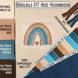 DTF Bügelbild D17 - Tigerlilly EP - Herzregenbogen (ca. 16,5 x 13,5cm) – Bild 3