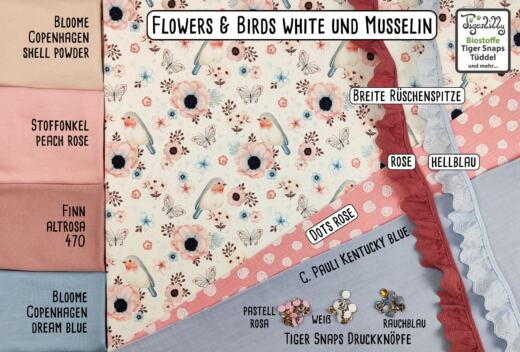 Biojersey - Tigerlilly EP - flowers & birds white