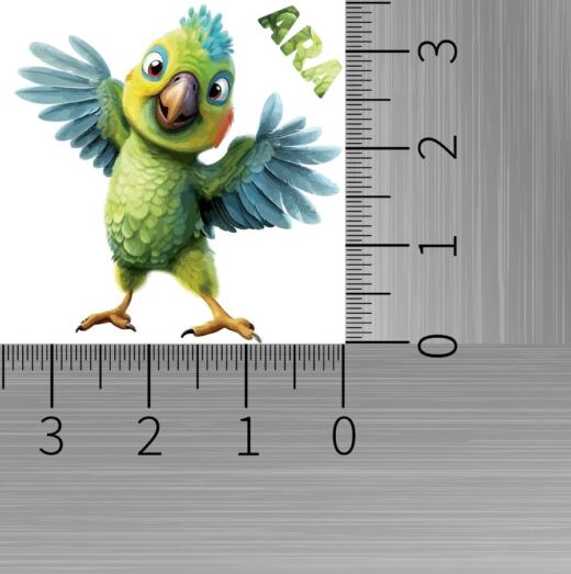 DTF Bügelbilder K20 - Tigerlilly EP - Mini ARA grün 2er Set (ca. 3,5 x 3,5cm)
