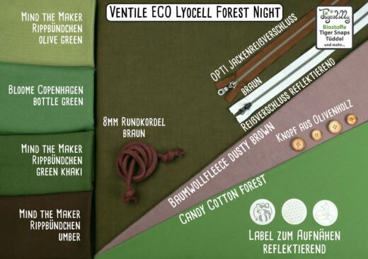 Ventile (EtaProof) ECO Lyocell 290 - Forest Night (melange Optik)