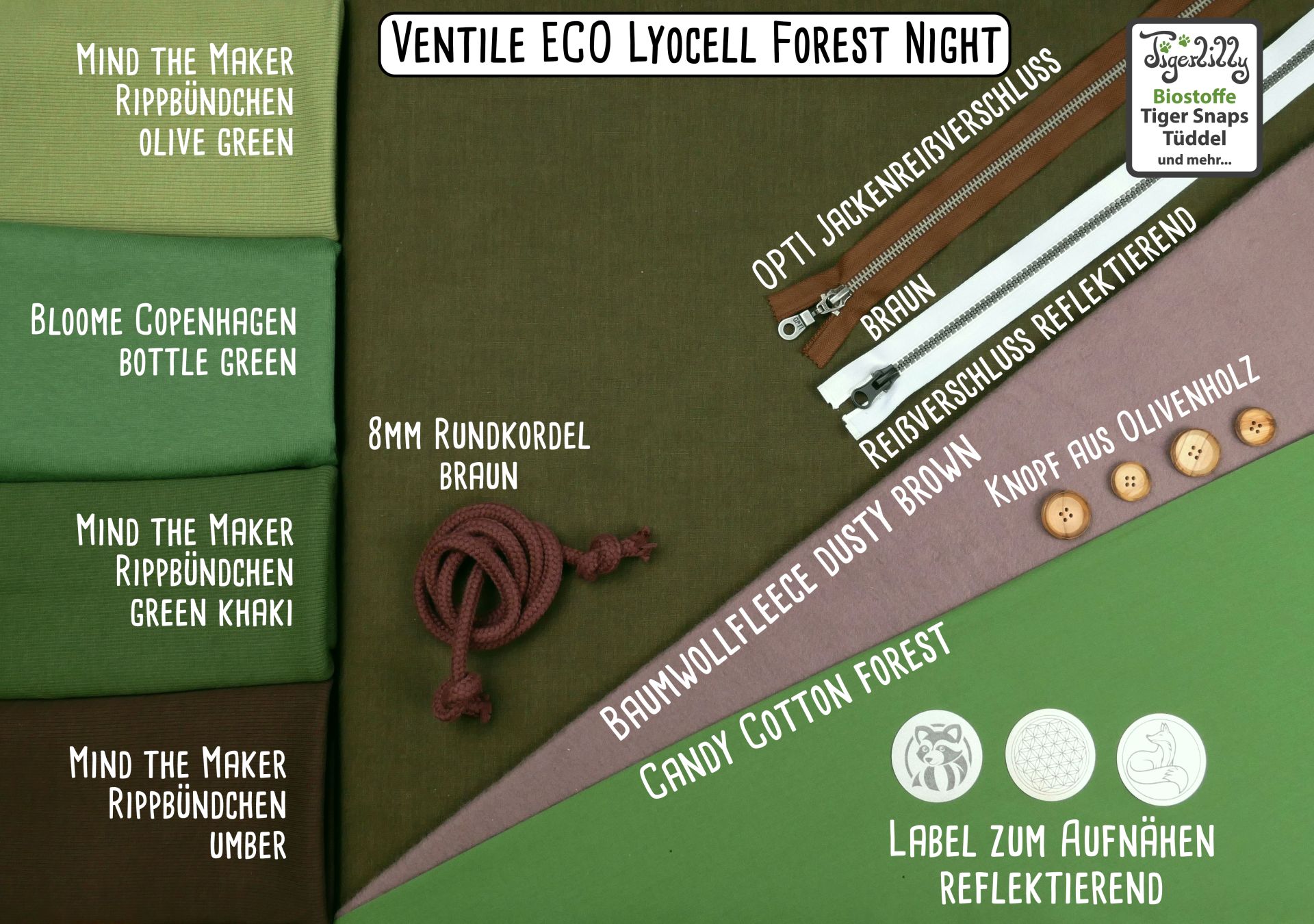 Ventile Forest Night grün