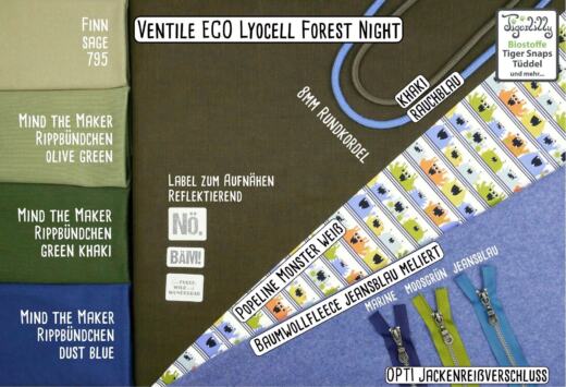 Ventile (EtaProof) ECO Lyocell 290 - Forest Night (melange Optik)