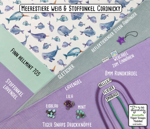 Biojersey - Meerestiere weiß