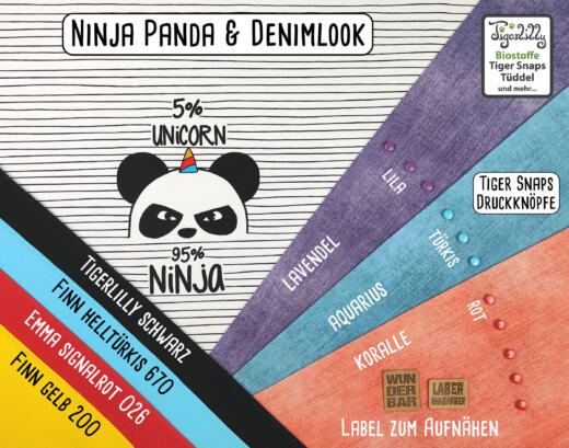 Biojersey - Tigerlilly - Ninja Panda (65cm Rapport)