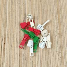 5 Zipper für Krampenreißverschluss endlos 5mm - verschiedene Farben