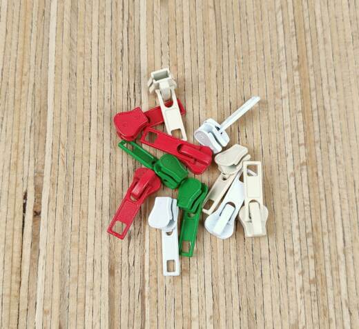 5 Zipper für Krampenreißverschluss endlos 5mm - verschiedene Farben
