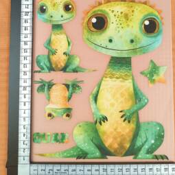 DTF Bügelbilder L20 - Tigerlilly EP - Echse & Frosch 1 ( ca. 22,5 x 18,5cm) – Bild 2