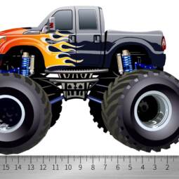 DTF Bügelbild J15- Tigerlilly EP - Monster Truck 2 (ca. 12 x 18,5cm) – Bild 2