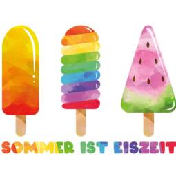 DTF Bügelbilder L6 - Tigerlilly EP - Sommer ist Eiszeit (ca. 13 x 17,5cm)