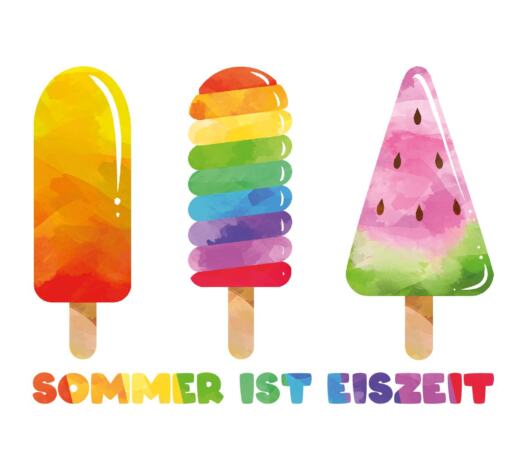 DTF Bügelbilder L6 - Tigerlilly EP - Sommer ist Eiszeit (ca. 13 x 17,5cm)