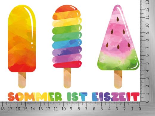 DTF Bügelbilder L6 - Tigerlilly EP - Sommer ist Eiszeit (ca. 13 x 17,5cm)