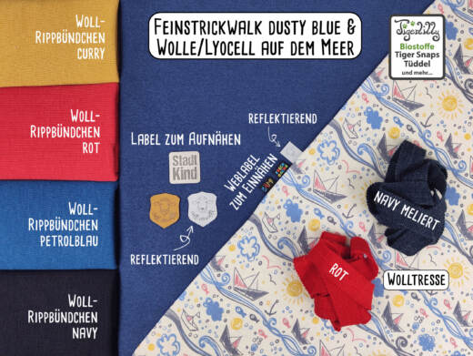 Bio Feinstrickwalk (Merino) - dusty blue