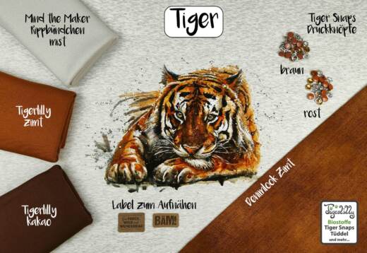 Bio Sommersweat - Tigerlilly EP - Denimlook zimt