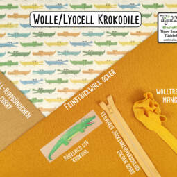 Wolle/Lyocell Biojersey - Krokodile – Bild 6
