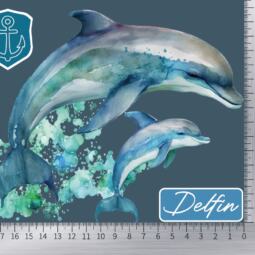DTF Bügelbild K22 - Delfine Mama & Kind (ca. 15 x 18cm) – Bild 2