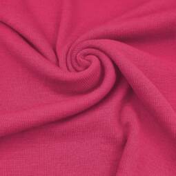 Bio Woll-Rippbündchen (schmal) - himbeerpink