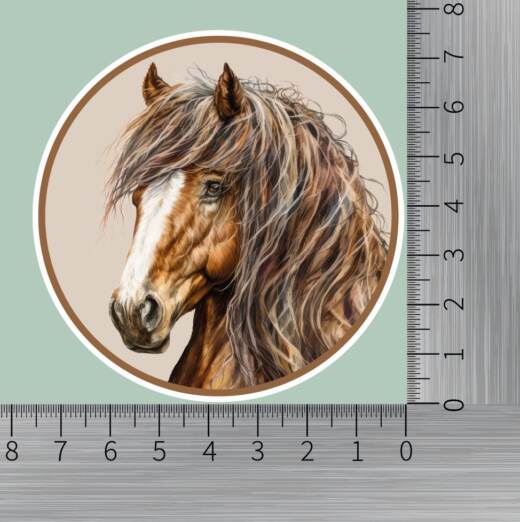 DTF Bügelbild K19 - Tigerlilly EP - Button Pferd (ca. 7,5 x 7,5cm)