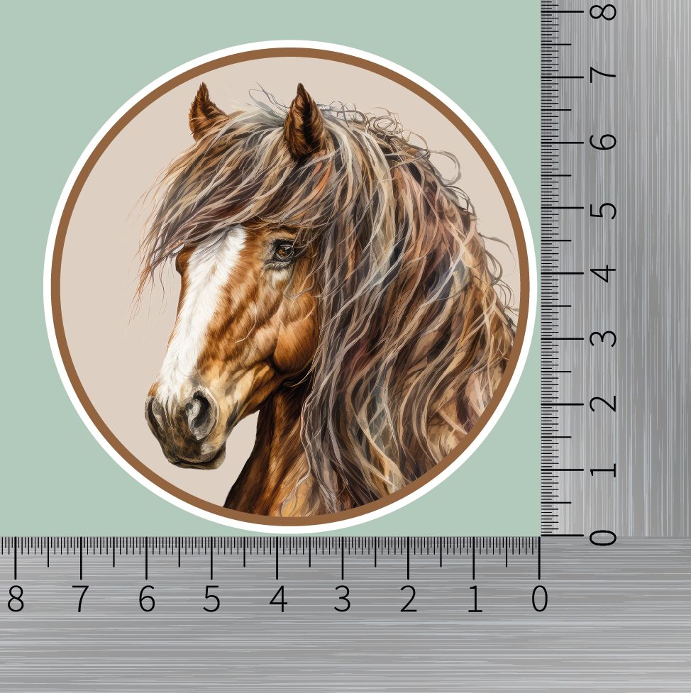 K19 Button Pferd Lineal
