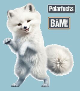 DTF Bügelbild K24 - Polarfuchs (ca. 15,5 x 18,5cm)