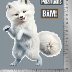 DTF Bügelbild K24 - Polarfuchs (ca. 15,5 x 18,5cm) – Bild 2