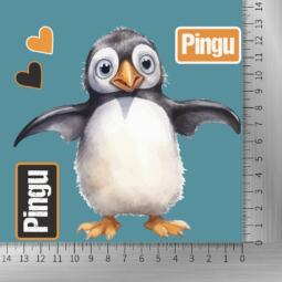 DTF Bügelbild K25 - Pingu (ca. 13,5 x 13cm) – Bild 2