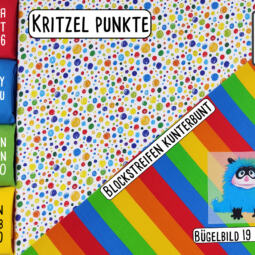 Biojersey - Tigerlilly - Blockstreifen kunterbunt – Bild 6