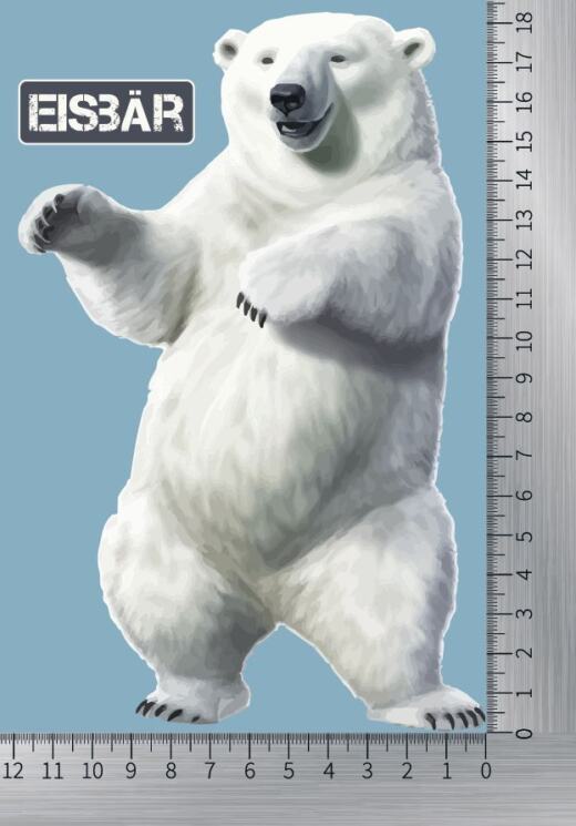 DTF Bügelbild L31 - Eisbär (ca. 11,5 x 18,5cm)