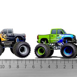 DTF Bügelbilder K21 - Monster Trucks Mini Set (je ca. 4 x 6cm) – Bild 2