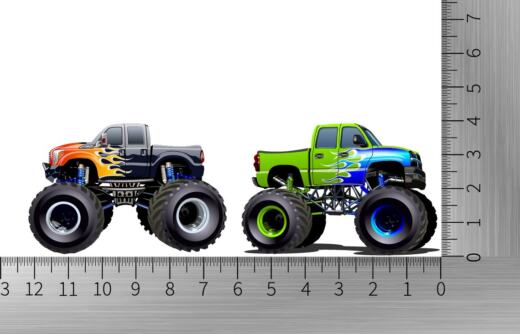 DTF Bügelbilder K21 - Monster Trucks Mini Set (je ca. 4 x 6cm)