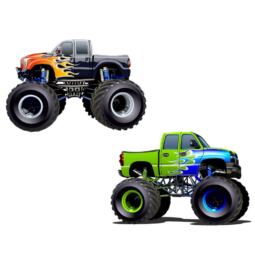 DTF Bügelbilder K21 - Monster Trucks Mini Set (je ca. 4 x 6cm)