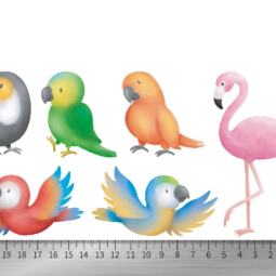 DTF Bügelbilder J5 - Flamingo, Tukan & Co. (ca. 11 x 22,5cm) – Bild 2