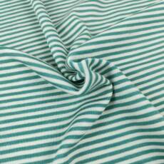 Wolle/Lyocell Biojersey - Miniringel dusty mint