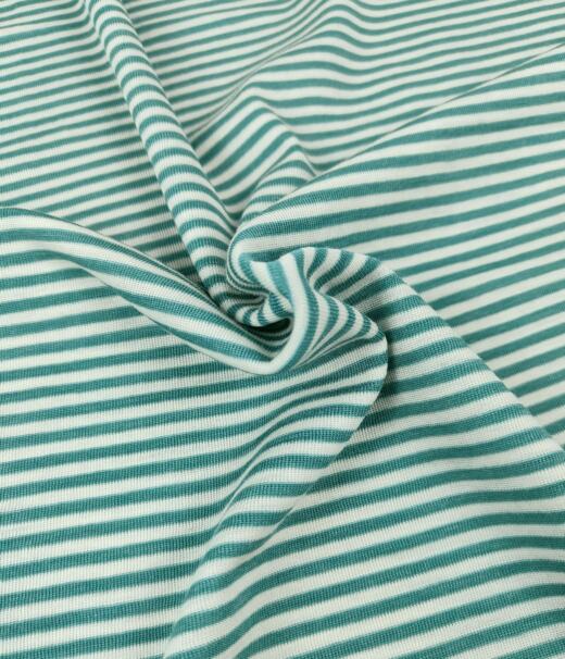 Wolle/Lyocell Biojersey - Miniringel dusty mint