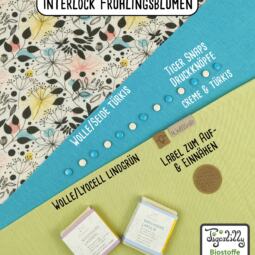 Wolle/Lyocell Biojersey (Interlock) - Frühlingsblumen – Bild 3