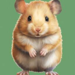 DTF Bügelbild K17 - Tigerlilly EP - großer Hamster (ca. 20 x 13,5cm)
