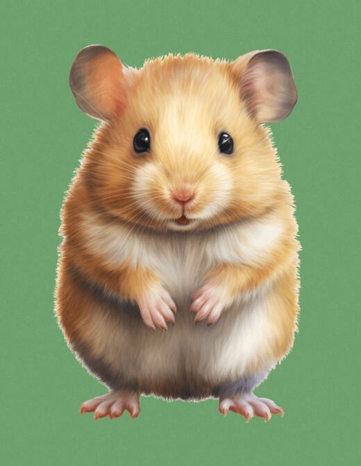 DTF Bügelbild K17 - Tigerlilly EP - großer Hamster (ca. 20 x 13,5cm)