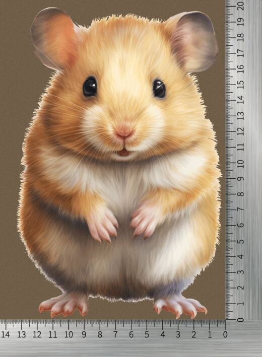 DTF Bügelbild K17 - Tigerlilly EP - großer Hamster (ca. 20 x 13,5cm)