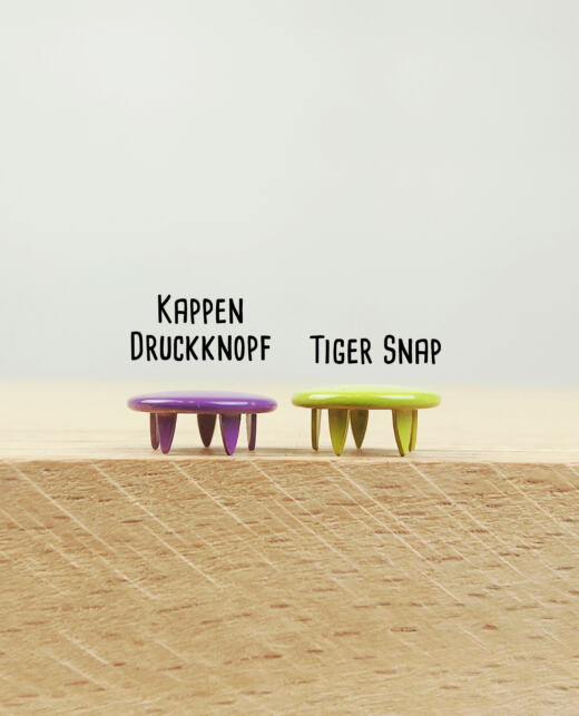100 bunte Tiger Snaps Kappen Druckknöpfe